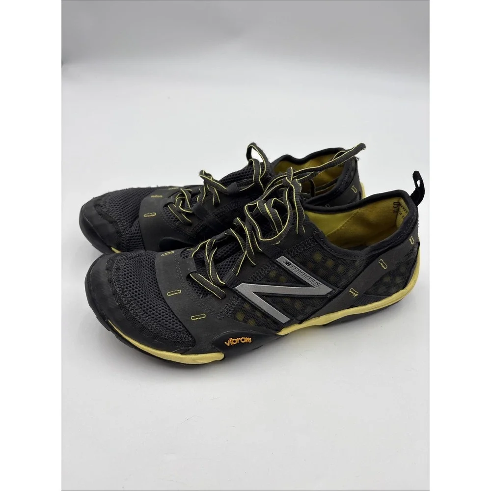 New Balance MT10 Minimus Trail Vibram Barefoot Running Shoes Mens 9 Black Yellow